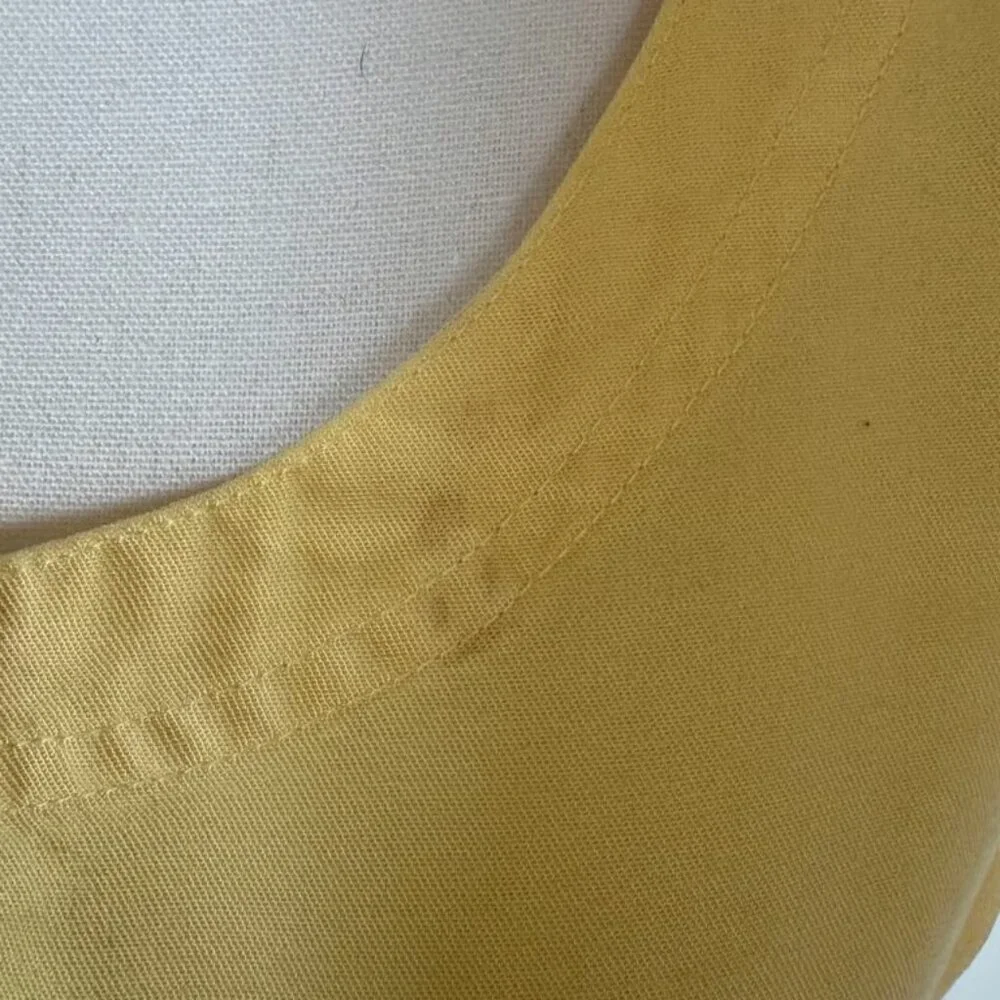 NWT Vintage Light Yellow Chore Maxi Dress | Large | Pockets - Picture 2 of 4